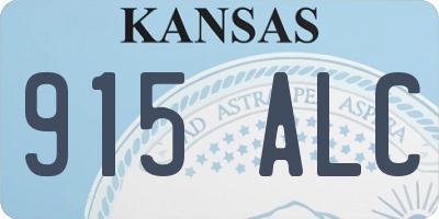 KS license plate 915ALC