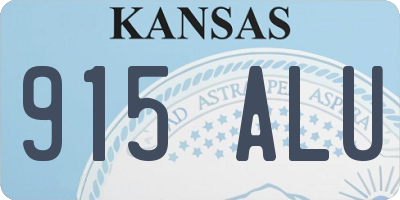 KS license plate 915ALU
