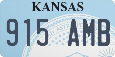 KS license plate 915AMB