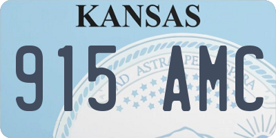 KS license plate 915AMC