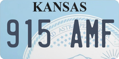 KS license plate 915AMF