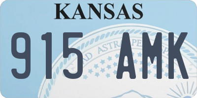 KS license plate 915AMK