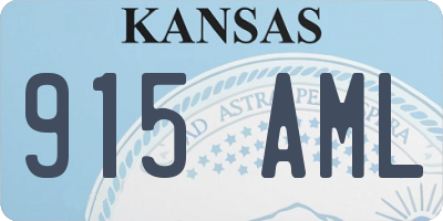 KS license plate 915AML