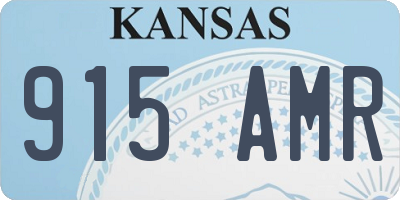 KS license plate 915AMR