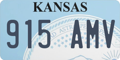 KS license plate 915AMV