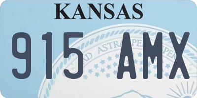 KS license plate 915AMX