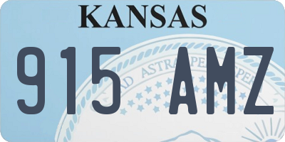 KS license plate 915AMZ