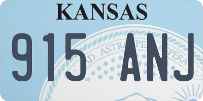 KS license plate 915ANJ