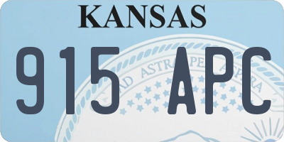 KS license plate 915APC