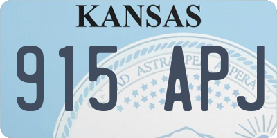 KS license plate 915APJ