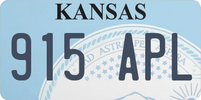 KS license plate 915APL