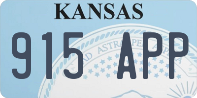 KS license plate 915APP