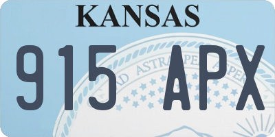 KS license plate 915APX