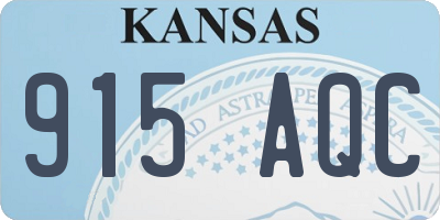 KS license plate 915AQC