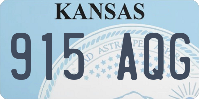 KS license plate 915AQG