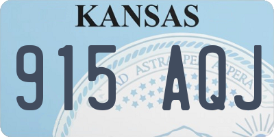 KS license plate 915AQJ