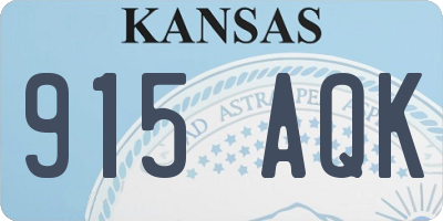 KS license plate 915AQK