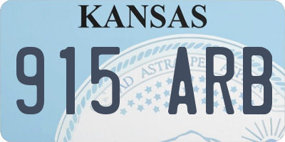KS license plate 915ARB