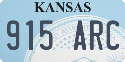 KS license plate 915ARC