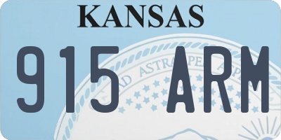 KS license plate 915ARM