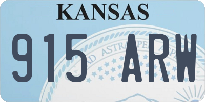 KS license plate 915ARW