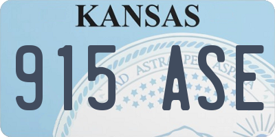 KS license plate 915ASE