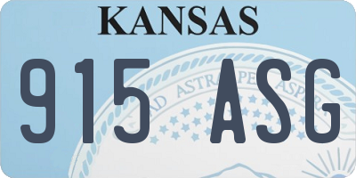 KS license plate 915ASG