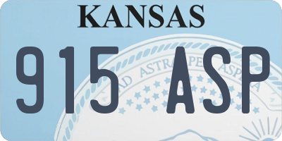 KS license plate 915ASP