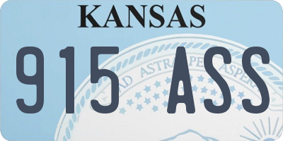 KS license plate 915ASS