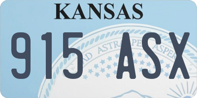 KS license plate 915ASX