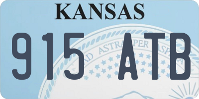 KS license plate 915ATB