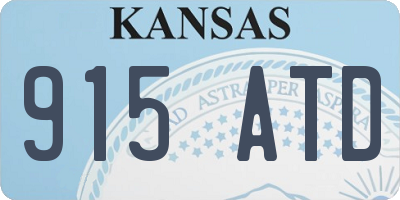 KS license plate 915ATD