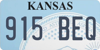 KS license plate 915BEQ