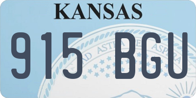 KS license plate 915BGU