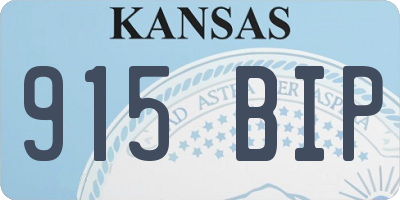 KS license plate 915BIP