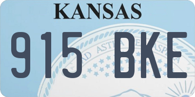 KS license plate 915BKE