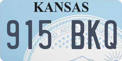 KS license plate 915BKQ