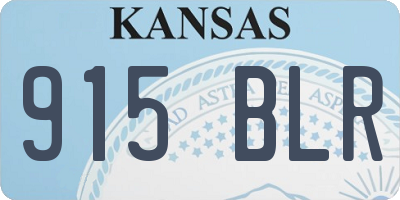 KS license plate 915BLR