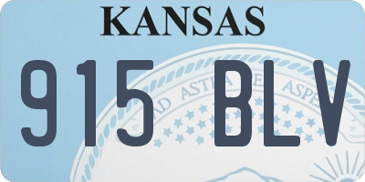 KS license plate 915BLV
