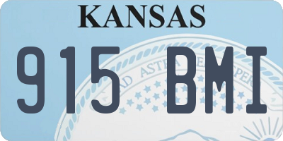 KS license plate 915BMI