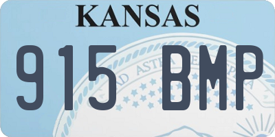 KS license plate 915BMP