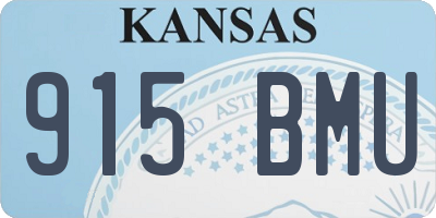 KS license plate 915BMU