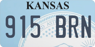 KS license plate 915BRN