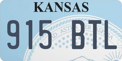 KS license plate 915BTL