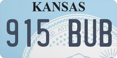 KS license plate 915BUB
