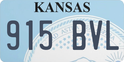 KS license plate 915BVL