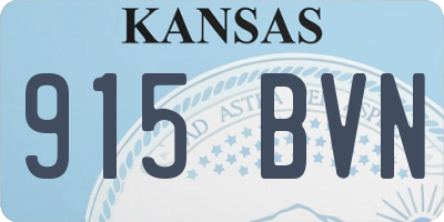 KS license plate 915BVN