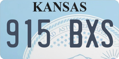 KS license plate 915BXS