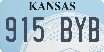 KS license plate 915BYB