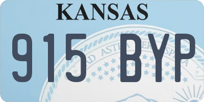 KS license plate 915BYP